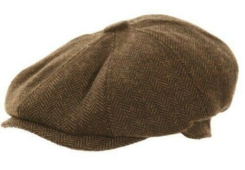 Dunkelbraun fischgrät tweed - dunkelbraun,